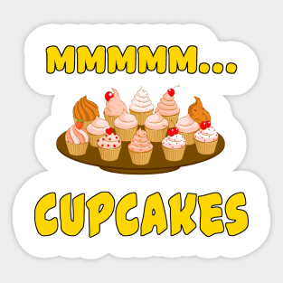 Mmmm... Cupcakes Sticker